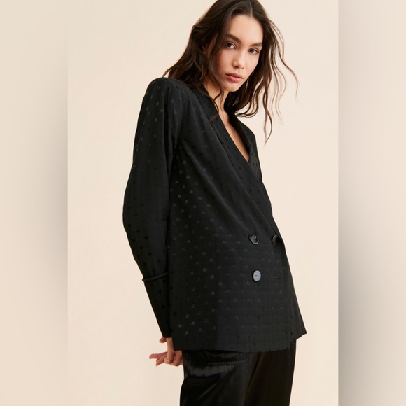 New Anthropologie x Keepsake Promise Polka Dot Blazer Size Small Black - Picture 1 of 8